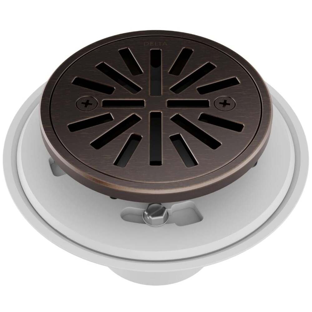 Delta 4" Tile-In Round Shower Drain,Venetian Bronze,NIB